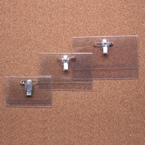2in1 집게 옷핀 명찰 케이스 소 중 대 아크릴 사원증 서비스직 이름표 투명 일체형 신분증 pvc 직원 사원