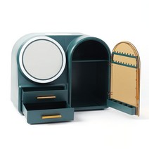 제니뷰티 회전거울 화장품 정리함 뚜껑 립스틱 보관함, 없음