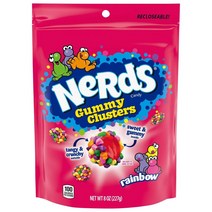 너드 거미 클러스터 캔디 레인보우 227g Nerds Gummy Clusters Candy 8oz, 1개