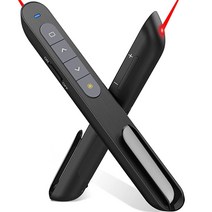 레드 라이트가 있는 프리젠테이션 클리커 파워포인트 클리커 무선 프레젠터 리모컨 RF 2.4GHz USB 프리젠테이션 포인터 슬라이드 어드밴서 Mac 노트북 컴퓨터용 하이퍼링크, RED_D05