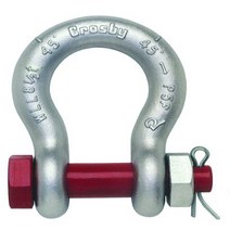 Crosby 1018589 Carbon Steel S-209 Screw Pin Anchor Shackle Self-Colored 12 Ton Working Load Limit, 1, 1-1/4
