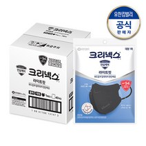크리넥스 KF94 라이트핏 마스크 블랙 대형 1PX40개, KF94데일리블랙대형1PX40개