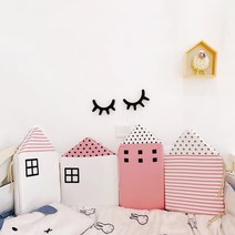 아기침대가드쿠션 이케아범퍼패드, 분홍