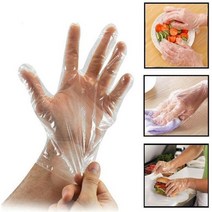 음식물처리기 100pcs 일회용 식품 플라스틱 장갑 주방 악세사리 또는 레스토랑 바베큐 친환경 과일 야채 장갑 식사 아름다움, 없음