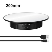 200mm 사진 회전 디스플레이 스탠드 3 속도 360 학위 전기 회전 제품 디스플레이 턴테이블 비디오 촬영, 협력사, 200mm 블랙 미러, 1개