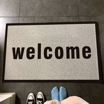 계단 미끄럼방지 계단논슬립 북유럽 환영 입구 현관 매트 미끄럼 방지 복도 긁힘 먼지 바닥 카펫 러그 루프 PVC 야외 지역 홈 사용자 정의, [04] 60X90CM L, [02] A2 entrance doormat