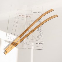 이노99 대나무자 나무자 대나무곡자 나무곡자 (3종류), inch 목곡자