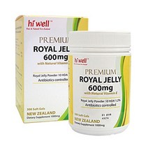 뉴질랜드 직구 Hi Well Premium Royal Jelly 뉴질랜드산 600 300soft gel 1팩, 수량, 상세참조