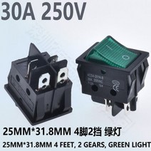 5 개 30/40A 250V AC 고전류 ON/OFF 전기 기계 특수 KCD4 22*29 레드 구리 4 핀 버튼 로커 전원 스위치, 04 KCD4 30A