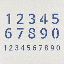 우돌아트 스텐실도안 4231 고딕숫자판B 숫자스텐실도안