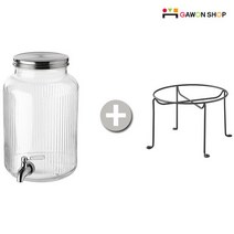 이케아 VARDAGEN 음료디스펜서와 스탠드 세트/물통/물병/대형물통/유리물병, 5.0L