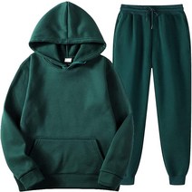 HEHOAH Mens Hoodie Men'S 2 Piece Tracksuit Set Jogging Activewear With Long Sleeve Pullover Hood, 10 2-dark Green