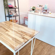 테이블사이 아크릴칸막이 가림막 식당 사무실 테이블끝 이동식 폴리카보네이트