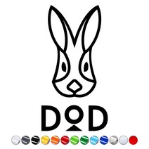 DOD 도플갱어 로고스티커 쿨러 캠핑폴딩박스 캠핑카 트레일러 카라반꾸미기 자동차데칼 감성캠핑, 연두