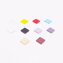 요고요 레고 호환 부품 커스텀 벌크 브릭 블럭 타일 플레이트 100G 소포장 패키지, [타일 2 x 2] 흰색 100G