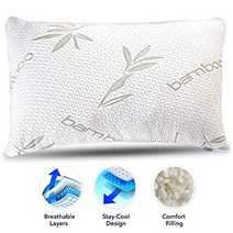 ik Bamboo Pillow (2 Pack) - Premium Pillows for Sleeping - Shredded Memory Foam Pillow with Washable