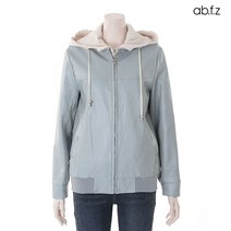 에이비플러스 ab.f.z 후드 레이어링 레더 집업 자켓 (AFU1GL02A)