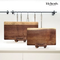 키치니스 나무도마 월넛 플레이팅 수제 원목 대형 KH-5355H