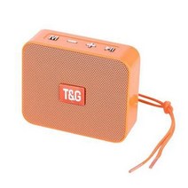 원래 브랜드 TG166 스피커 휴대용 블루투스 무선 사운드 바 야외 HIFI 서브 우퍼 지원 TF 카드 FM 라디오 Aux, Orange