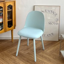 로얄다이아 멜리체어 벨벳의자 인테리어의자 카페 화장대 의자 식탁의자 포인트체어 DIY의자, PU 스카이 - 멜리체어, 1개