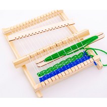 배틀직조기 미니베틀 위빙틀 D 나무 공예 원사 작은 손 교육 장난감 수제 양모