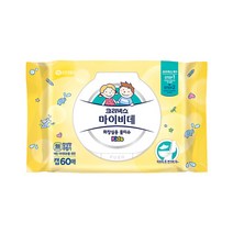 크리넥스 마이비데 키즈 화장실용 물티슈 캡형, 12팩, 60매