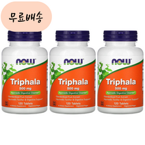 나우푸드 트리팔라 500m.g 120 3통 암라 타닌, 120g, 3개