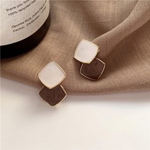 가을 겨울 새로운 브라운 귀걸이 빈티지 매트 드롭 귀걸이 여성용 금속 패션 문 매달려 귀걸이 2021 트렌드 쥬얼리, 2