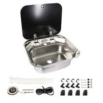 캠핑카 접이식 개수대 싱크대 덮개 세면대 싱크볼, 둥근싱크대 새로운냉온수수도꼭지