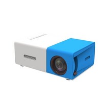 빔프로젝터 미니 가정용 단초점 Yg300 pro led 프로젝터는 1080p hdmi 호환 usb 오디오 휴대용 홈 미디어 비디오 플레이어 홈 led 프로젝터를 지원합니다., 파란색 흰색, 미국 플러그