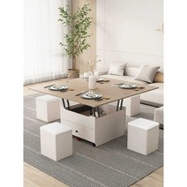 거실테이블 접이식 리프팅 탁자 거실 쇼파 리프트업, 1.2m  스노우 화이트