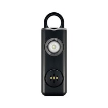 최신형 130데시벨 LED 라이트 USB-C Type 충전 호신용 경보기, 1개