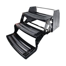 Lippert 432687 61cm24인치 반경 코너 수동 단계 삼중 17.8cm7인치 라이즈 USA 미국