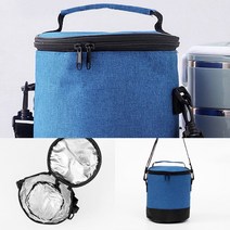 보온보냉 도시락 가방 2P세트(17.5X21CM) (블루) 샐러드보냉백 아이스박스가방 소형보냉가방