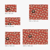 난조 대길달마 일본식 커팅 카펫 출입문 매트 현관문 발 매트, 대길달마 + 120cm×60cm