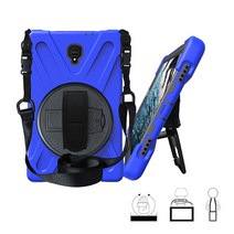 갤럭시탭 회전 거치 손잡이 케이스 T720 T860 T510, T010-S 그린(어깨끈포함), Tap A 8.0(P200/P205)