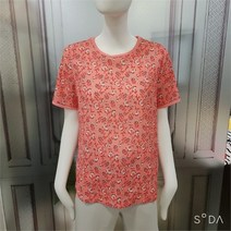 크로커다일레이디 SH02 까슬한 꽃무늬티 CLAMTS803