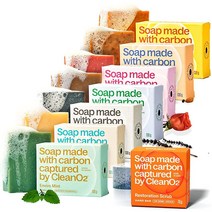 CleanO2 | 천연 비건 바디 비누 바 깨끗한 성분 수제 및 저온 가공 실크처럼 매끄럽고 크루얼티프리 기후 변화에 대항하는 130.4g4.6온스 3팩 재생 가능한 로즈 USA, Starter Pack (7 PACK + BONUS)