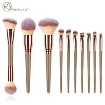 메이크업 메이크업 브러쉬 세트 가방 나무 손잡이 아이 섀도우 파우더 파운데이션 립 전문 미용 도구 7/10, 06 NO Bag Only OPP