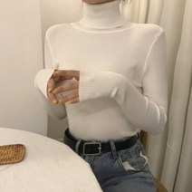 스팩트 아린 여성 니트 골지 목폴라 긴팔 티셔츠 15 color