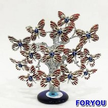 ForU640 빨간나비 행운목 장식소품 어처 미니 나비장식품 어쳐 블루아이