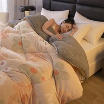 양털 캐시미어 이불 따뜻한 두꺼운 겨울 밍크담요, R