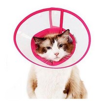 강아지 고양이 에어 쿠션 넥카라, 핫핑크