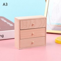 피규어 장식장 보관함 진열장 정리함 1:12 인형집 미니어처 나무 디스플레이 찬장 수납 캐비닛 쇼케이스, 02 A3