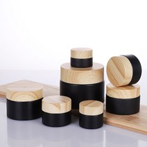 캔들만들기재료 캔들유리용기 소이캔들만들기 DIY빈유리 병 5g 10g 50g 미니 냄비 매트 블랙 화장품 페이, 04 wood lid_05 30g