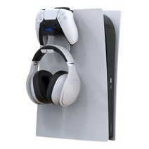[국내배송] PS5 플스5 듀얼센스 싱글 충전거치대 및 헤드폰 거치대 플레이스테이션5 벽걸이, 화이트