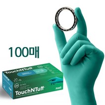 안셀 터치앤터프 92-600 니트릴 장갑 내화학 일회용고무장갑 10인치 100매, 1개