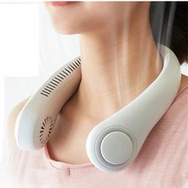 일본직발송 2. QIQI 목걸이 선풍기 휴대용 선풍기 날개 없음 목 쿨러 3단 풍량 정음 운전 급속 충전 10시, One Size, One Color