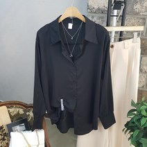 상상그이상 여성용 필수 블라우스 세미 정장 남방 다양한 색상 촉감좋은 원단 부드러운 소재 단정한 긴팔셔츠 유니크한 소매 활용도 높은 레이어드 카라블라우스
