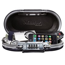 Master Lock 휴대용 금고 너비 24cm 건메탈 그레이 (5900D), Gunmetal Grey